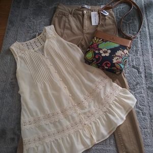 Blu Pepper Baby Doll Style Blouse